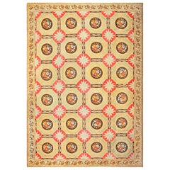 Tapis européen ancien en point de croix 13'6 "x 19'0"