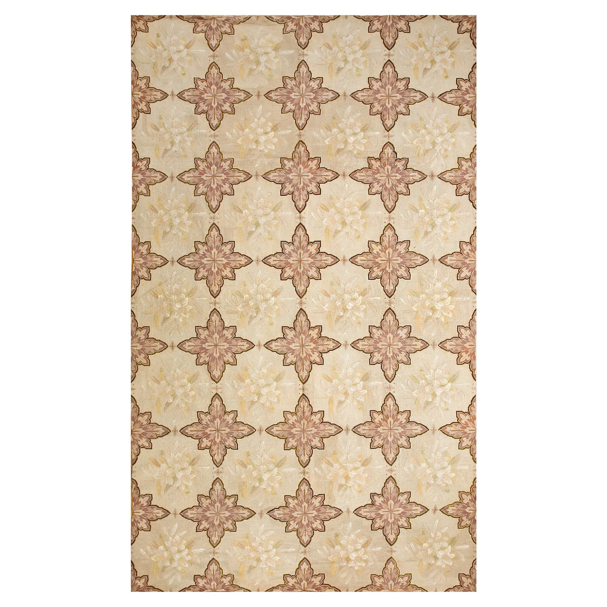19th Century French Needlepoint Carpet ( 7'4" x 12'4" - 224 x 376 )