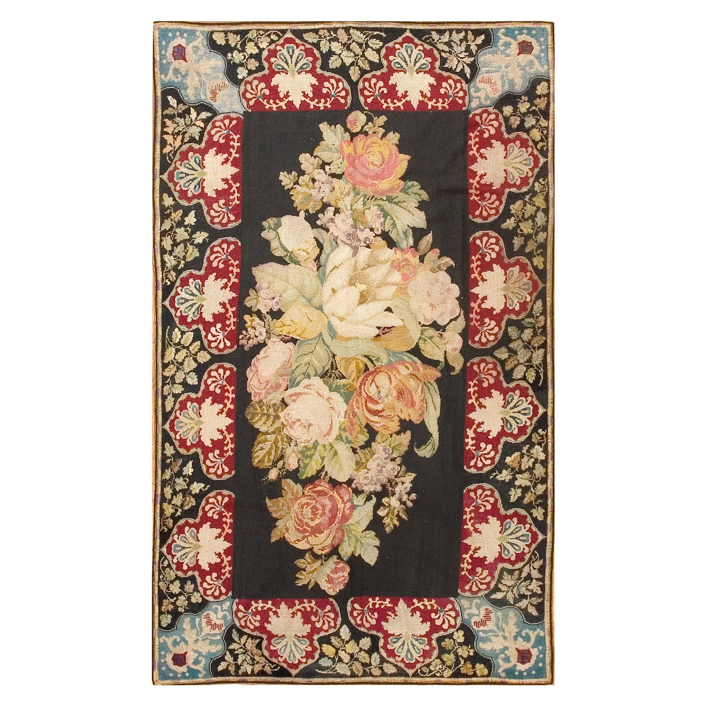 19th Century French Needlepoint Carpet ( 5'2" x 8'8" - 158 x 264 )