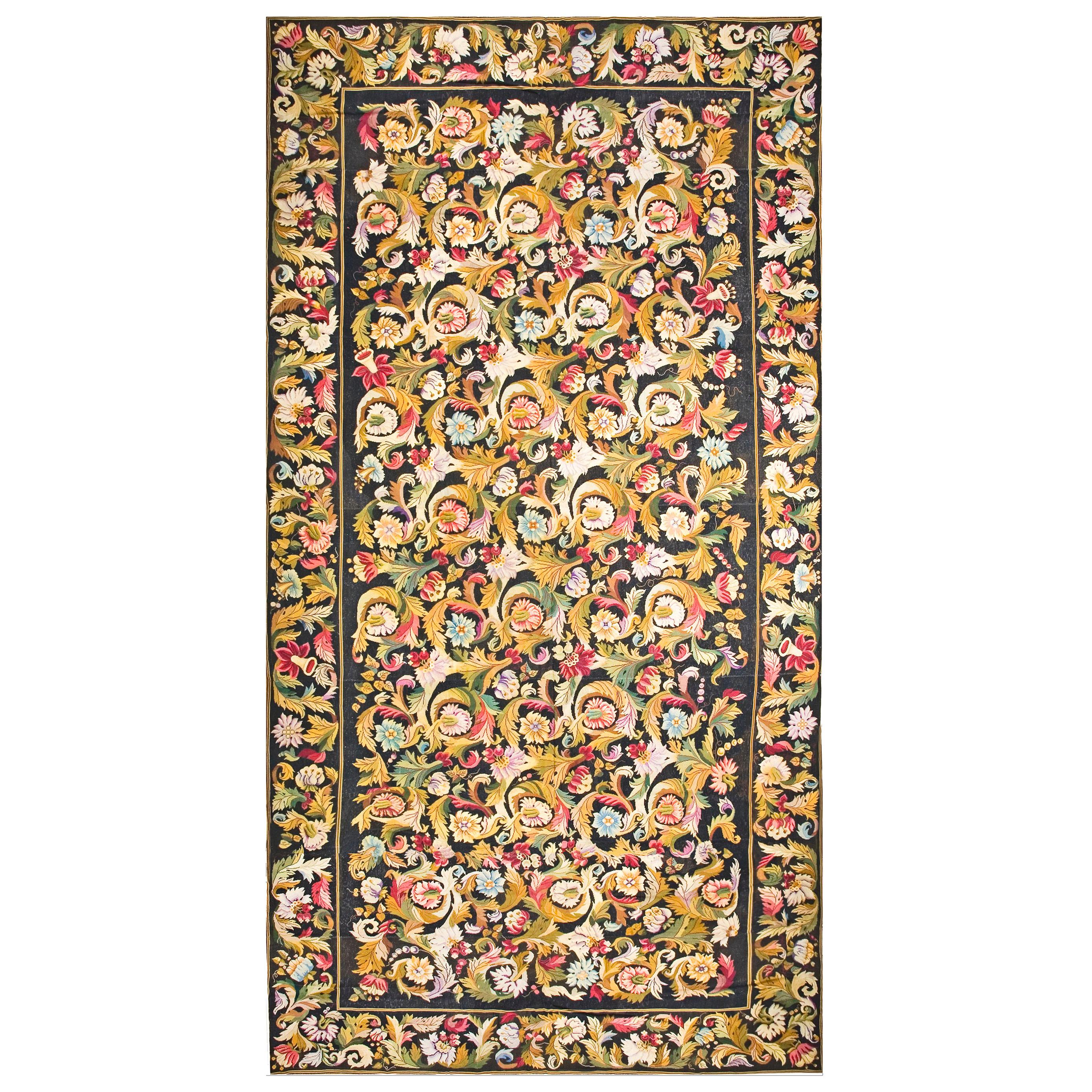 Late 19th Century French Needlepoint Carpet ( 10'6" X 24'9" - 320 x 754 ) For Sale