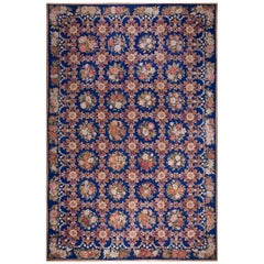 Antique European Needlepoint Rug 13'6" x 20'6" (tapis européen à point de croix)