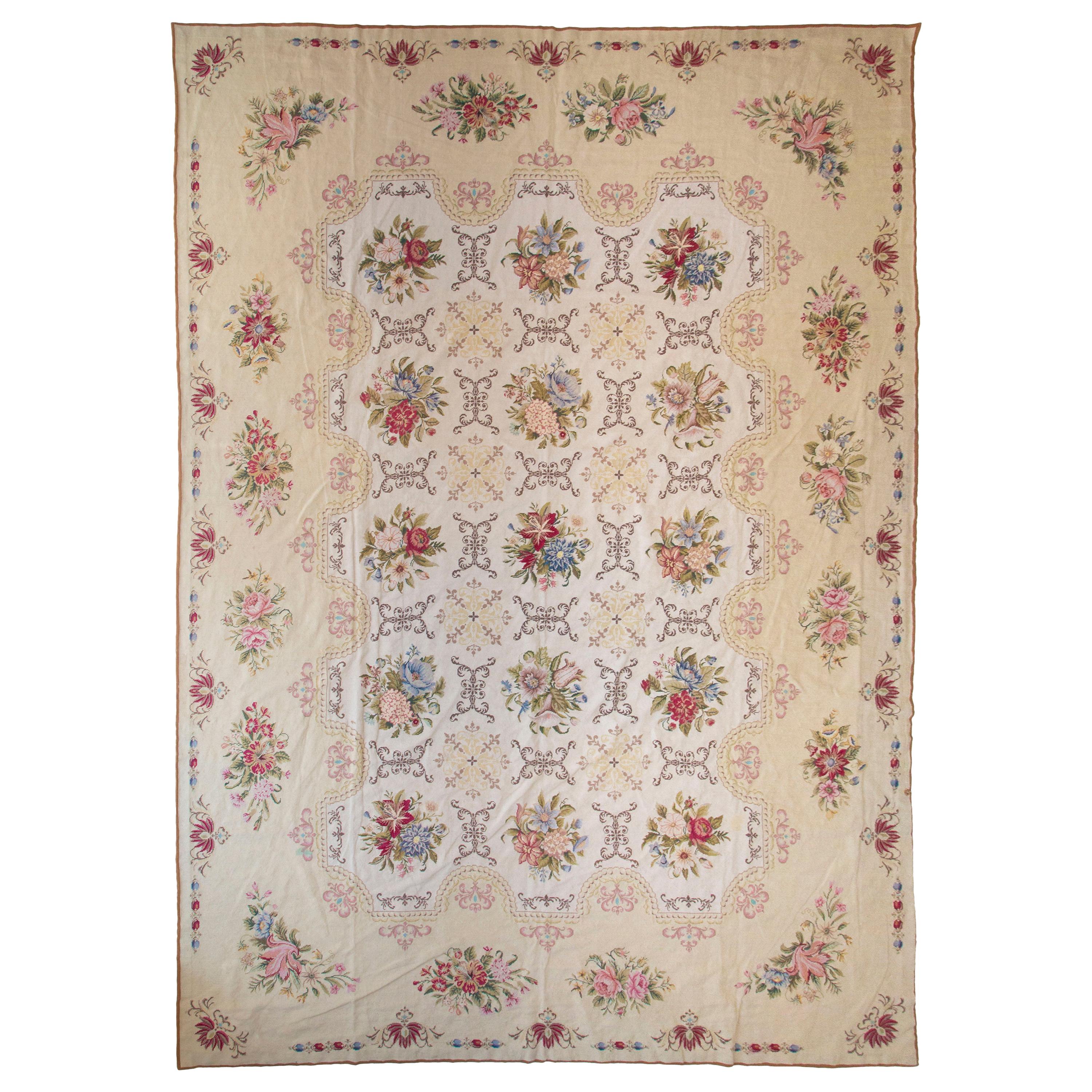 Antique European Needlepoint For Sale at 1stDibs