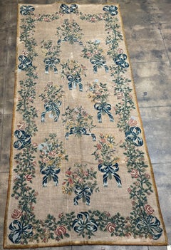 Antique European Needlework Tapestry Runner