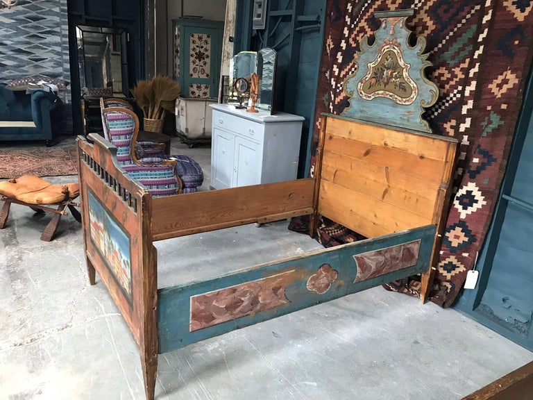 Antique European Painted Children's Bed at 1stDibs