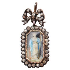 Pendentif européen ancien  Dimeter Miniature Paste d'or et d'argent 1,2 g