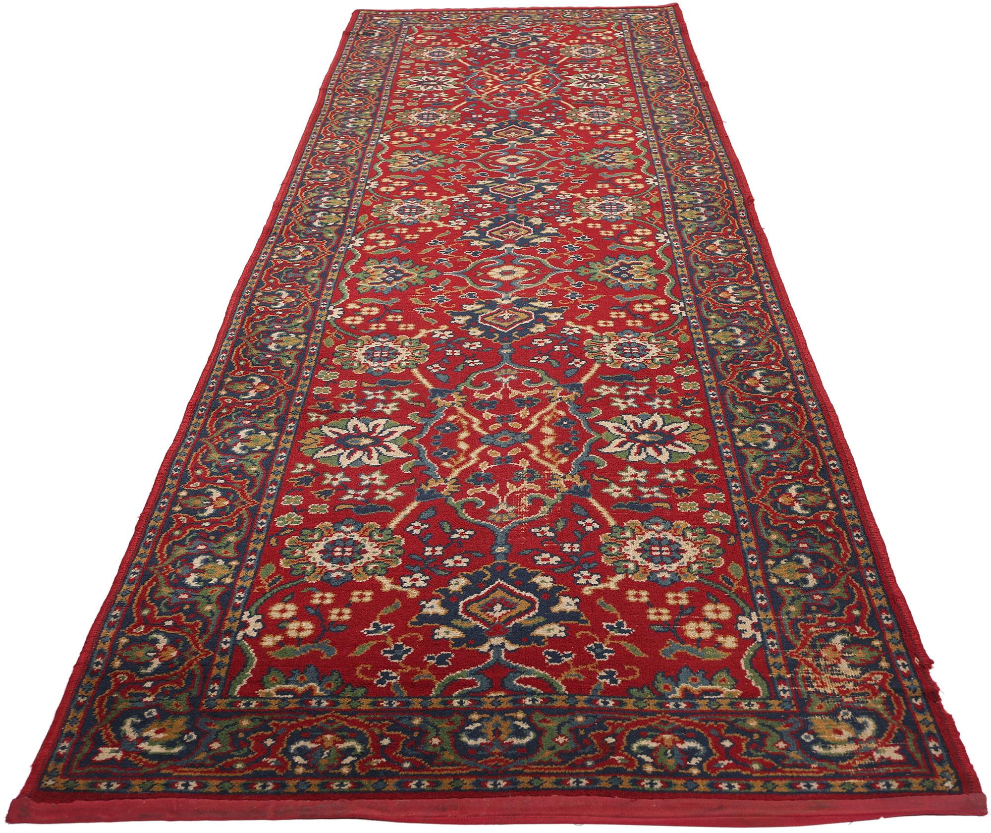 Antiker europäischer persischer geblümter Teppich (Sarouk Farahan) im Angebot