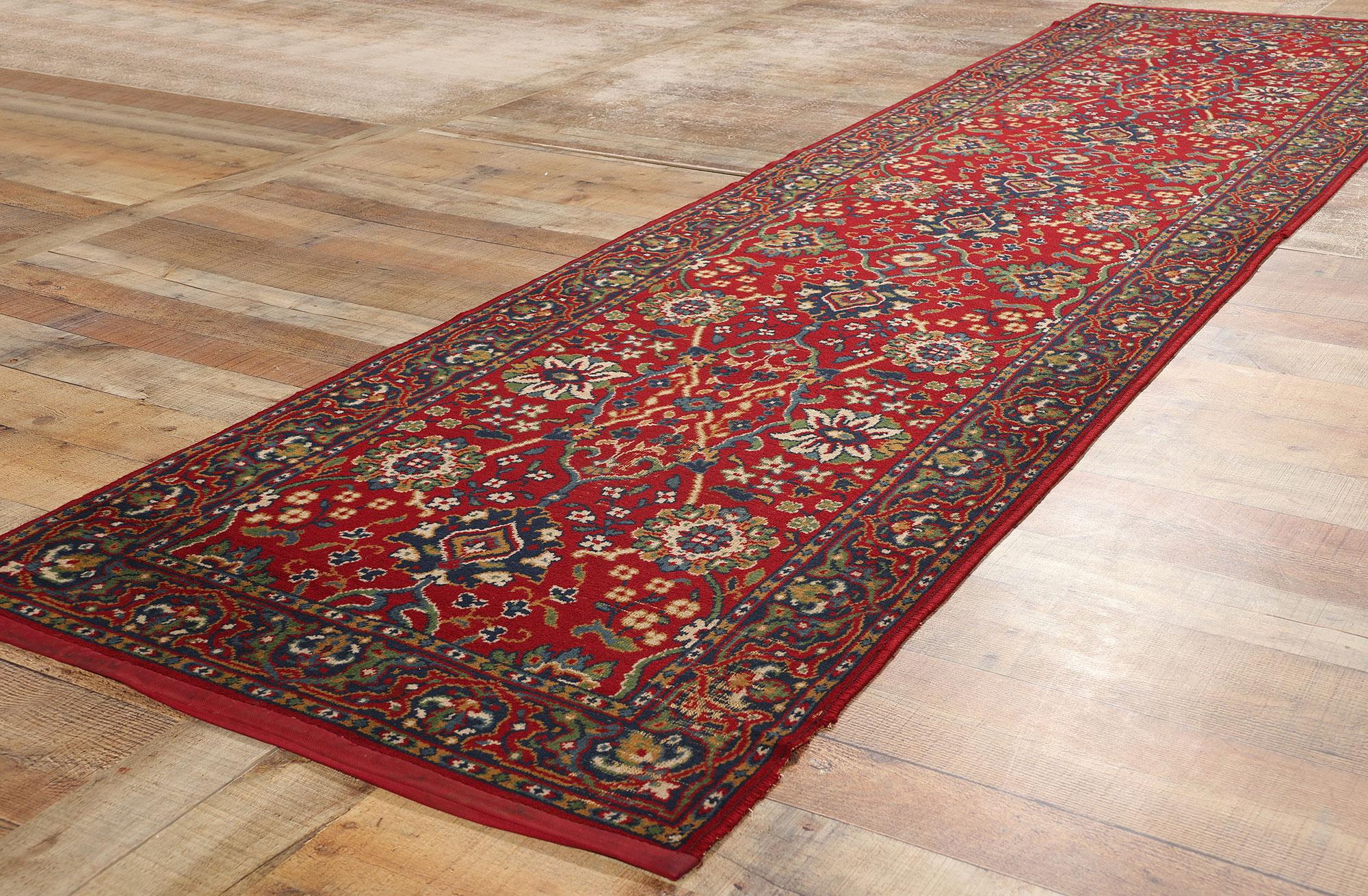 Wool Antique European Persian Floral Rug For Sale