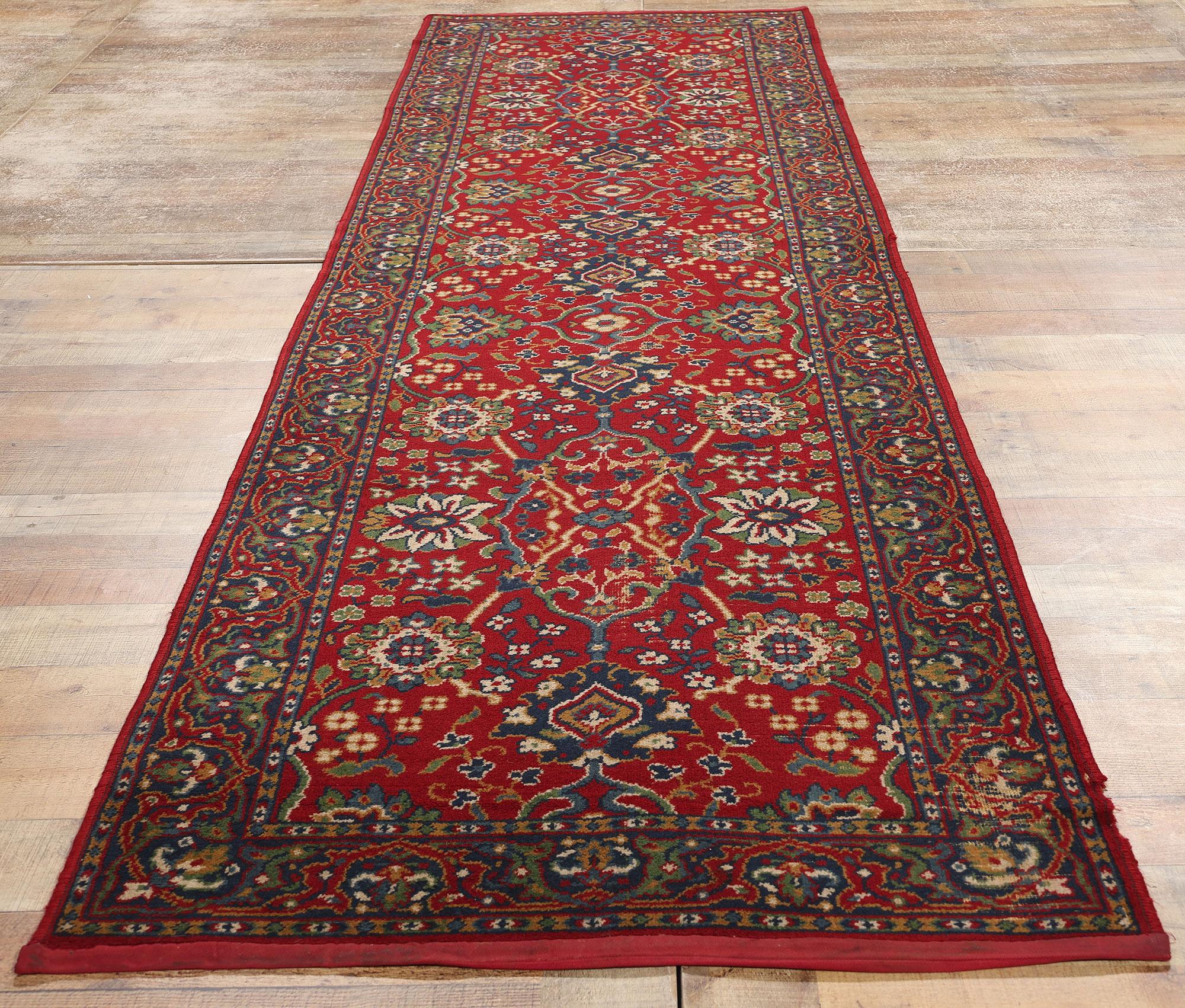 Antiker europäischer persischer geblümter Teppich (Wolle) im Angebot