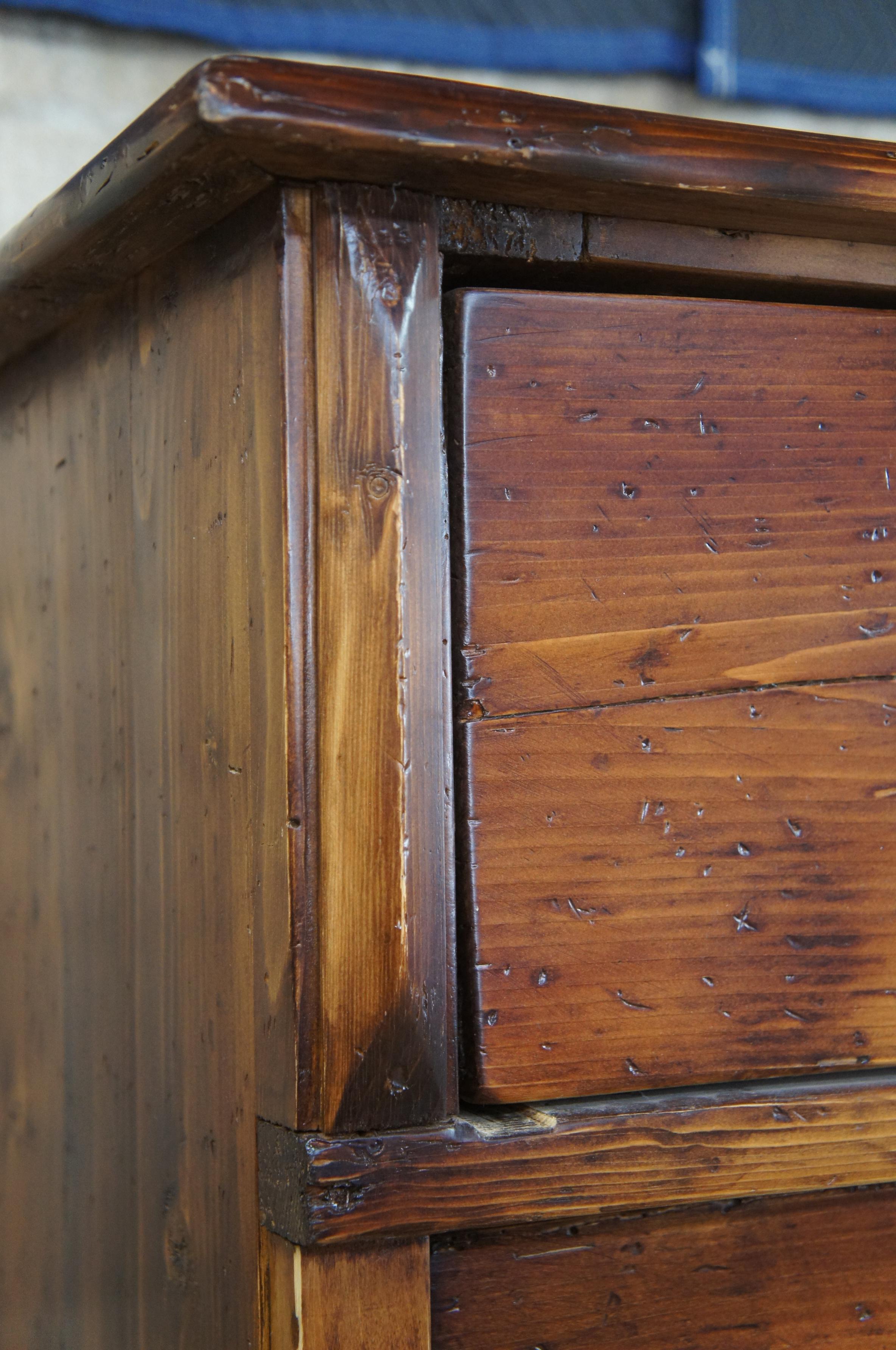Antique European Pine 3 Drawer Chest Dresser Country Farmhouse 2