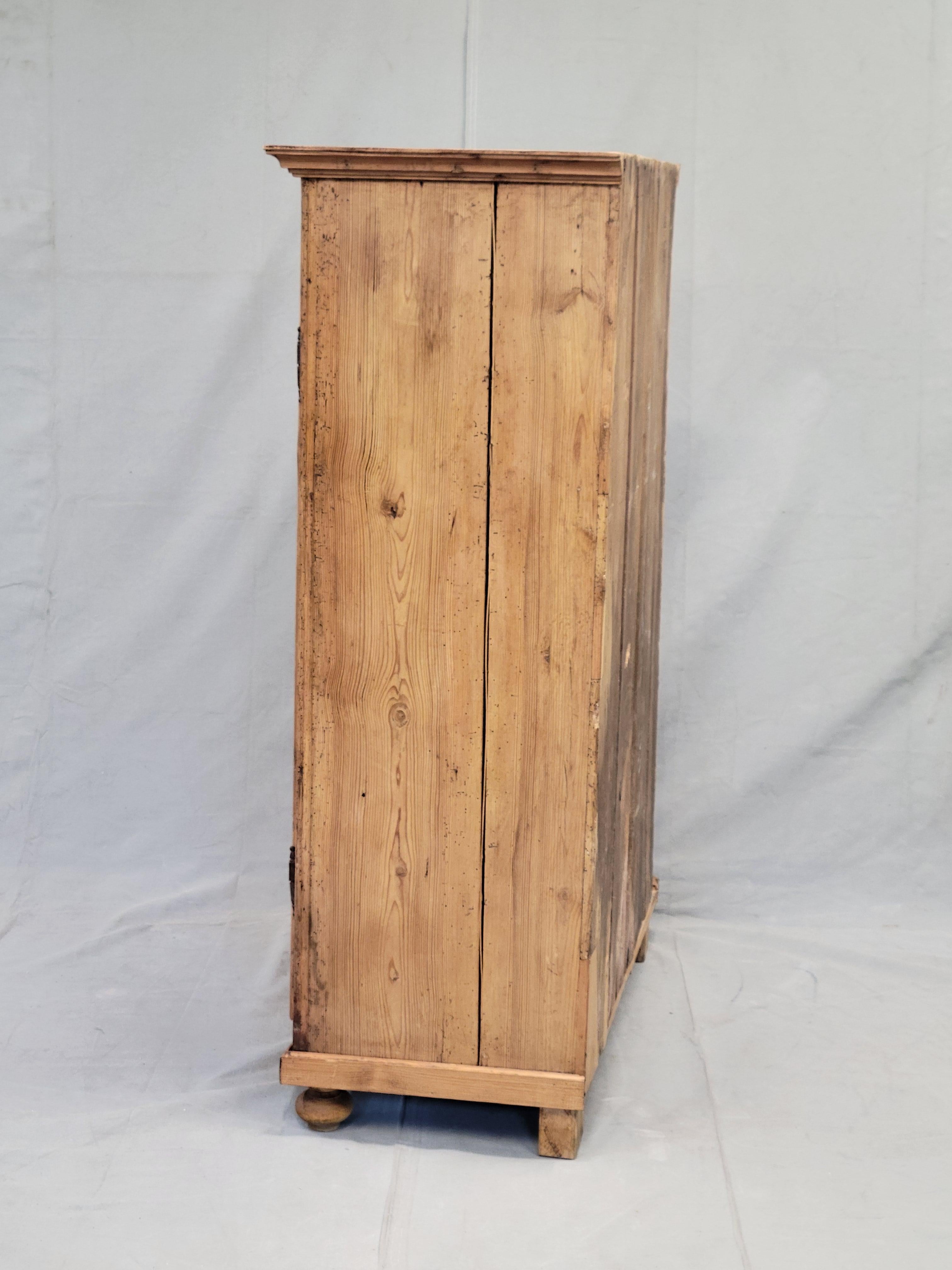 Antique European Pine Locking Pie or Larder Cabinet 4