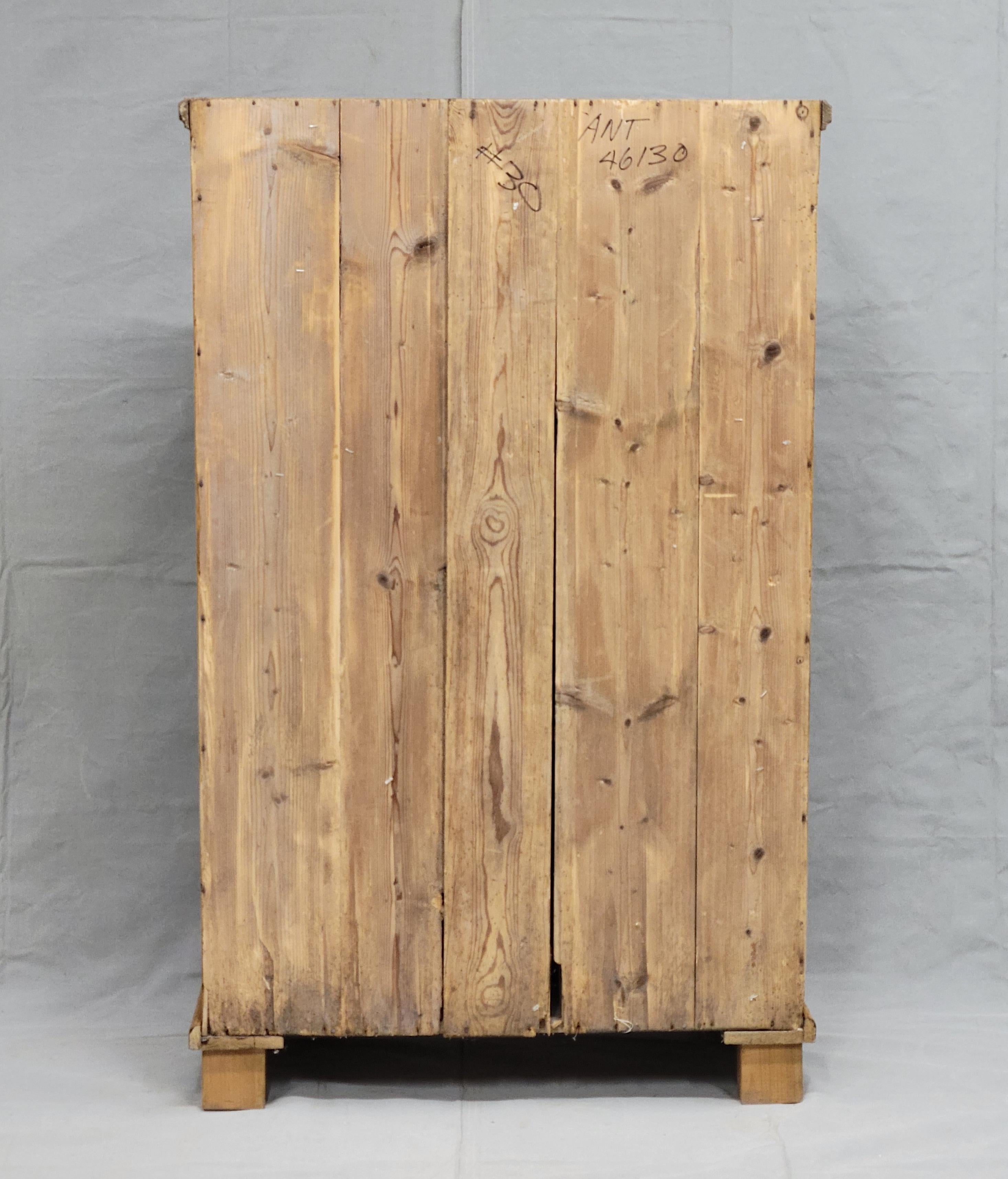 Antique European Pine Locking Pie or Larder Cabinet For Sale 5