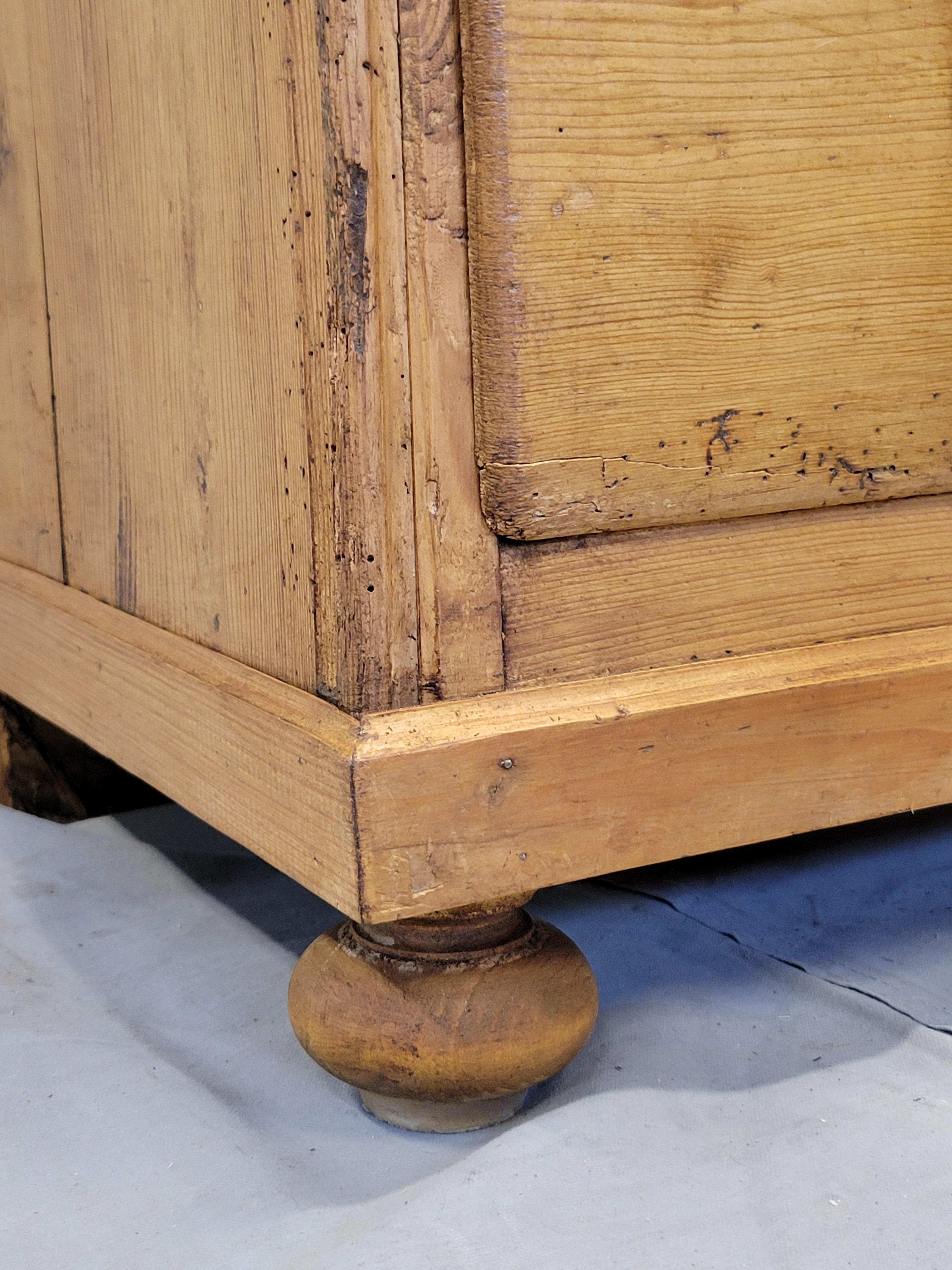 Antique European Pine Locking Pie or Larder Cabinet 8