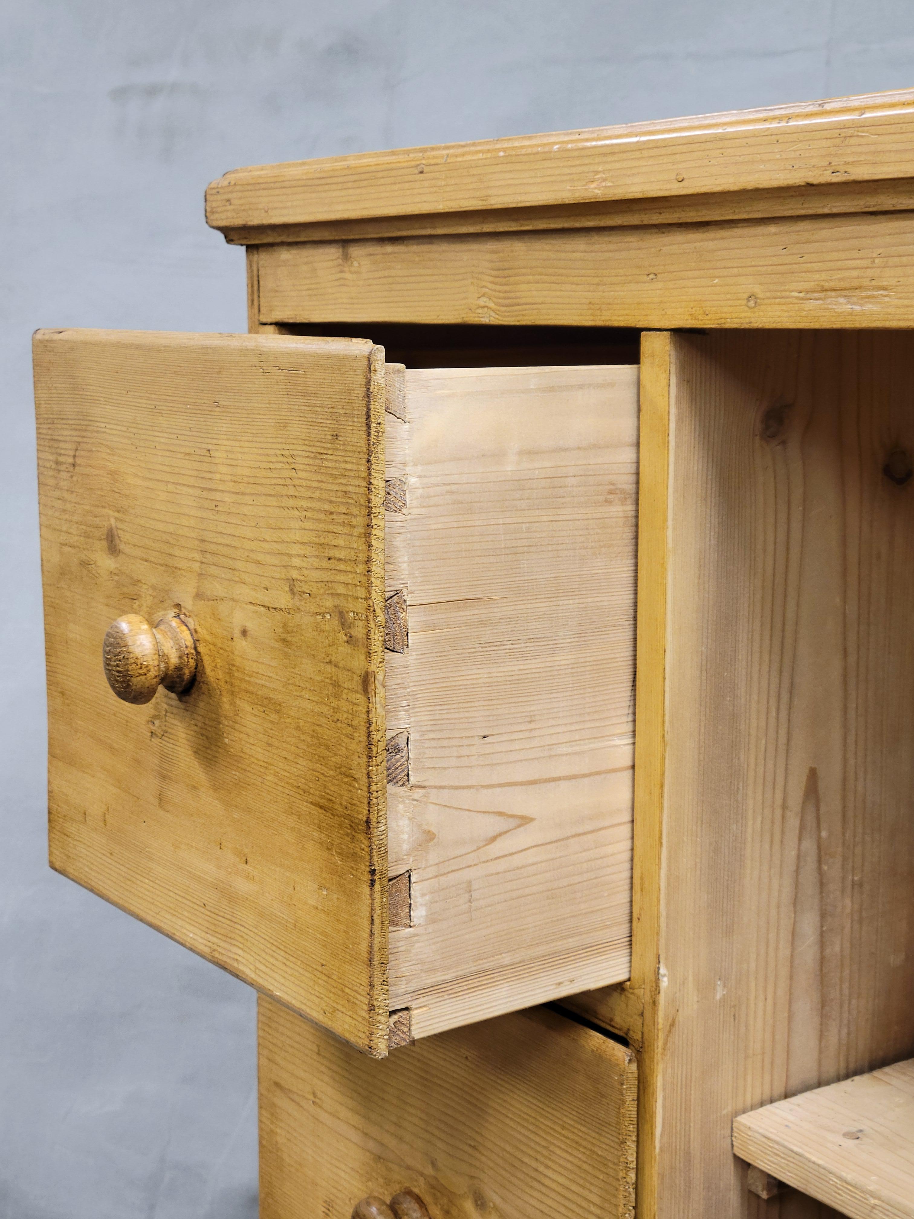 Antique European Pine Locking Pie or Larder Cabinet In Good Condition For Sale In Centennial, CO