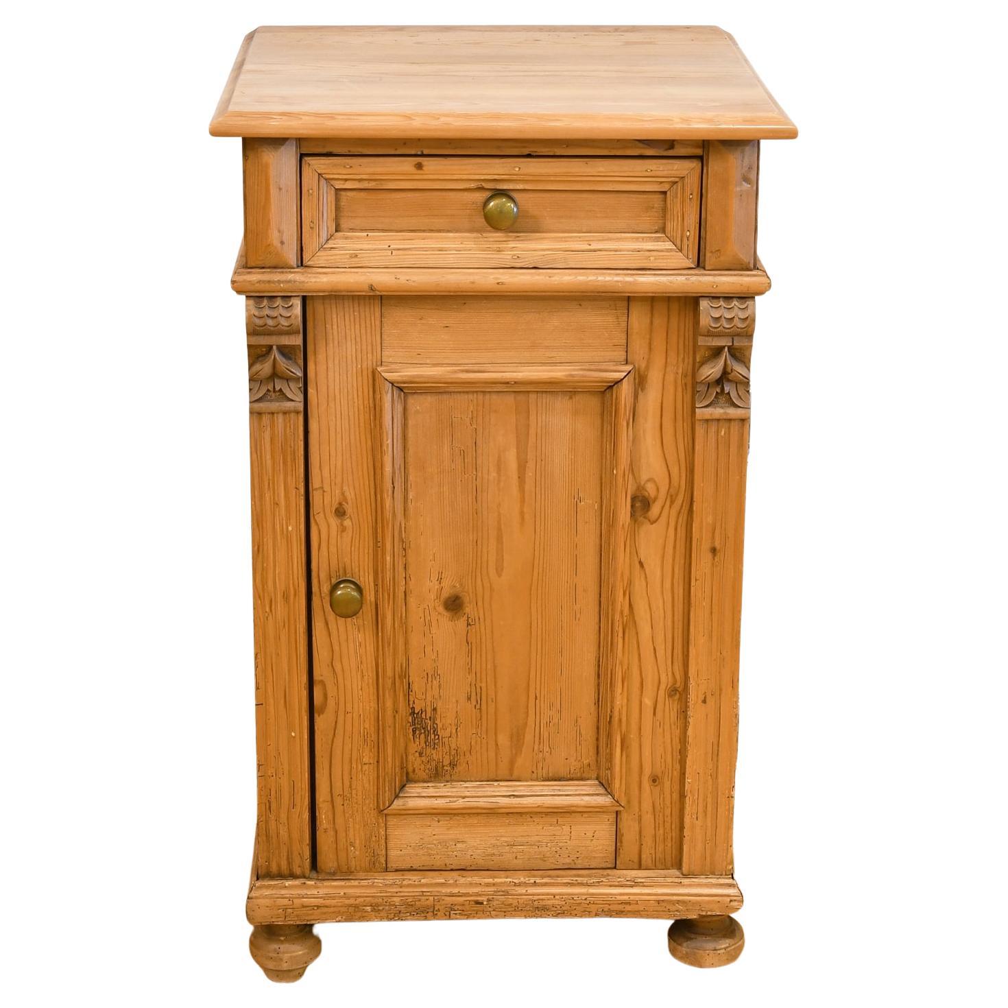 Antique Austro-Hungarian Pot Cupboard or Nightstand in European Pine, circa 1880 For Sale