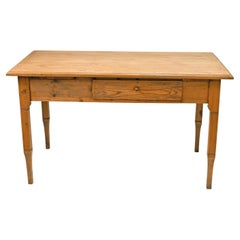 Antique European Pine Writing Table/ Desk or Craft Table with Drawers