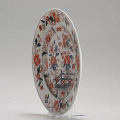 Antique European Porcelain Imari Plate in Kangxi Chinese Style, 20th Century