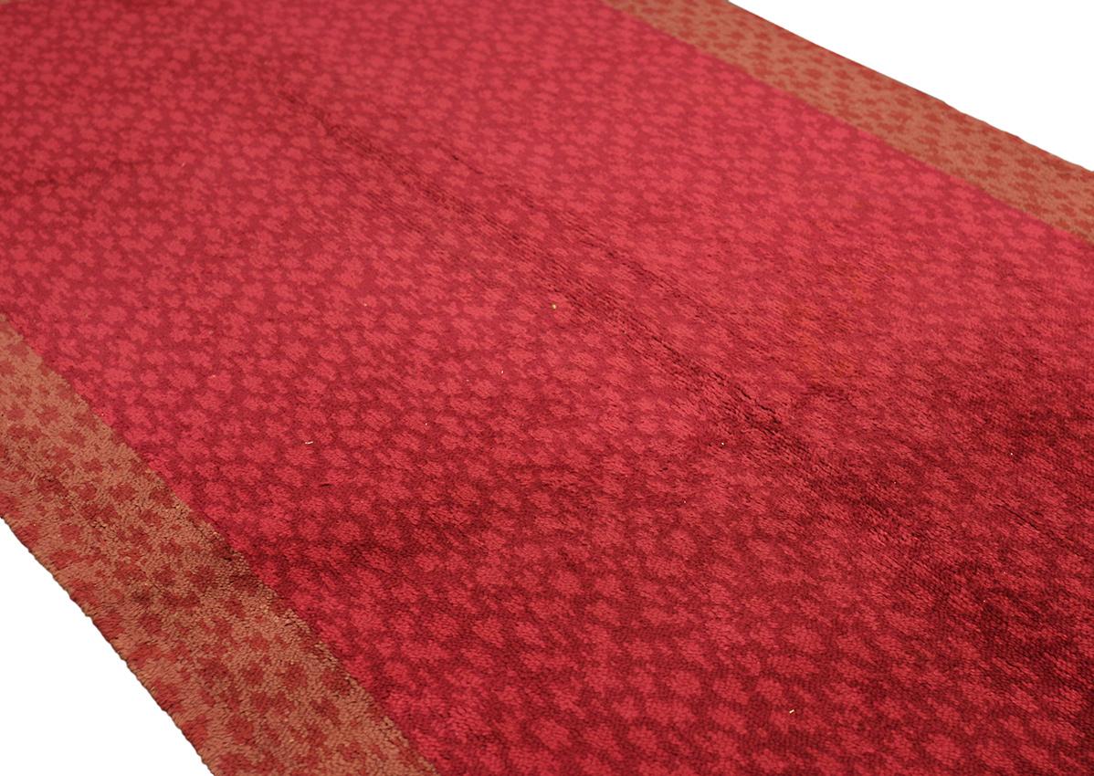 Art Deco Antique European Red Background Color Carpet For Sale