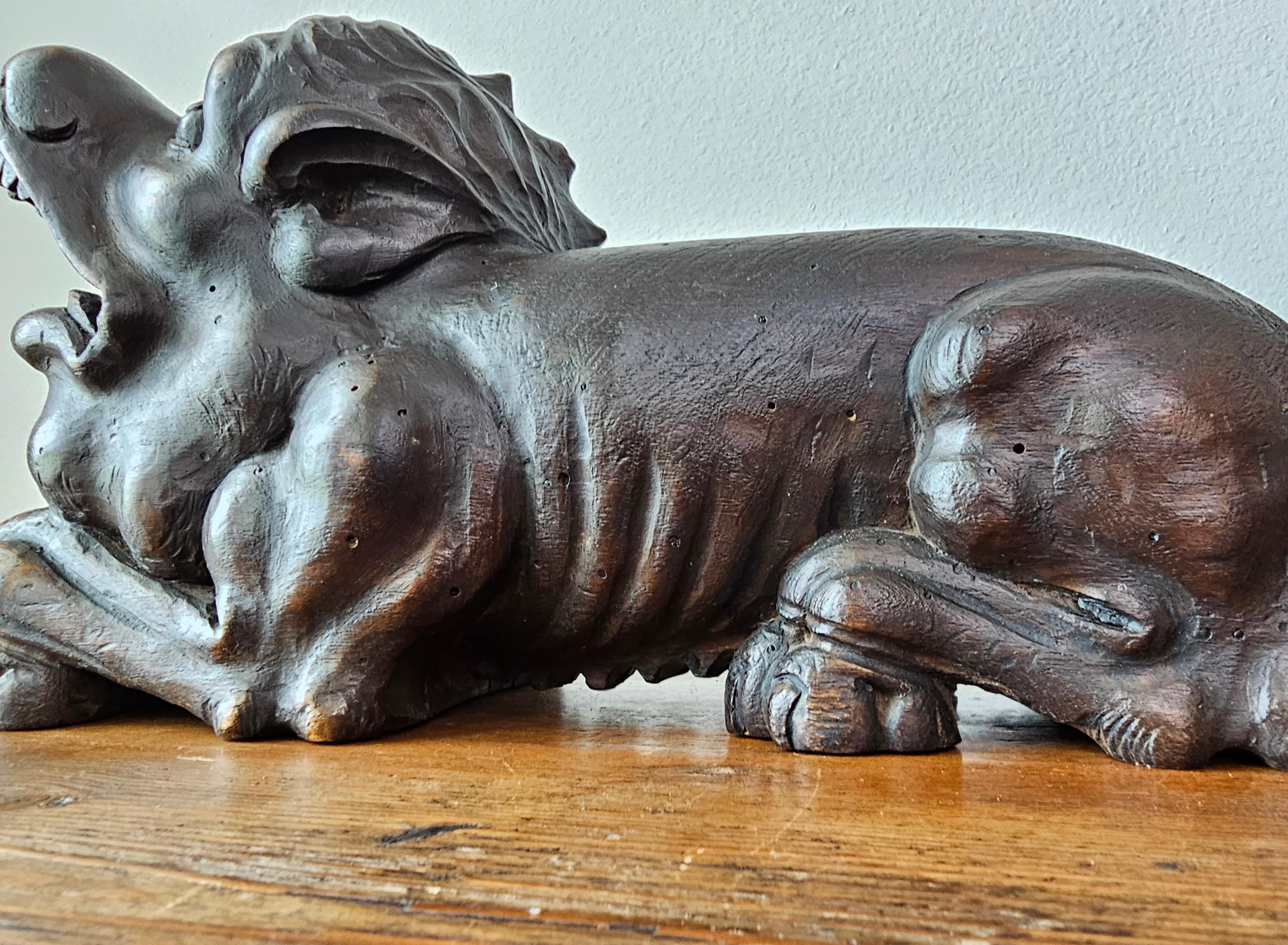 Antiguo Par Europeo Renacimiento Gótico Grotesco Figura León Arquitectónico en venta 3