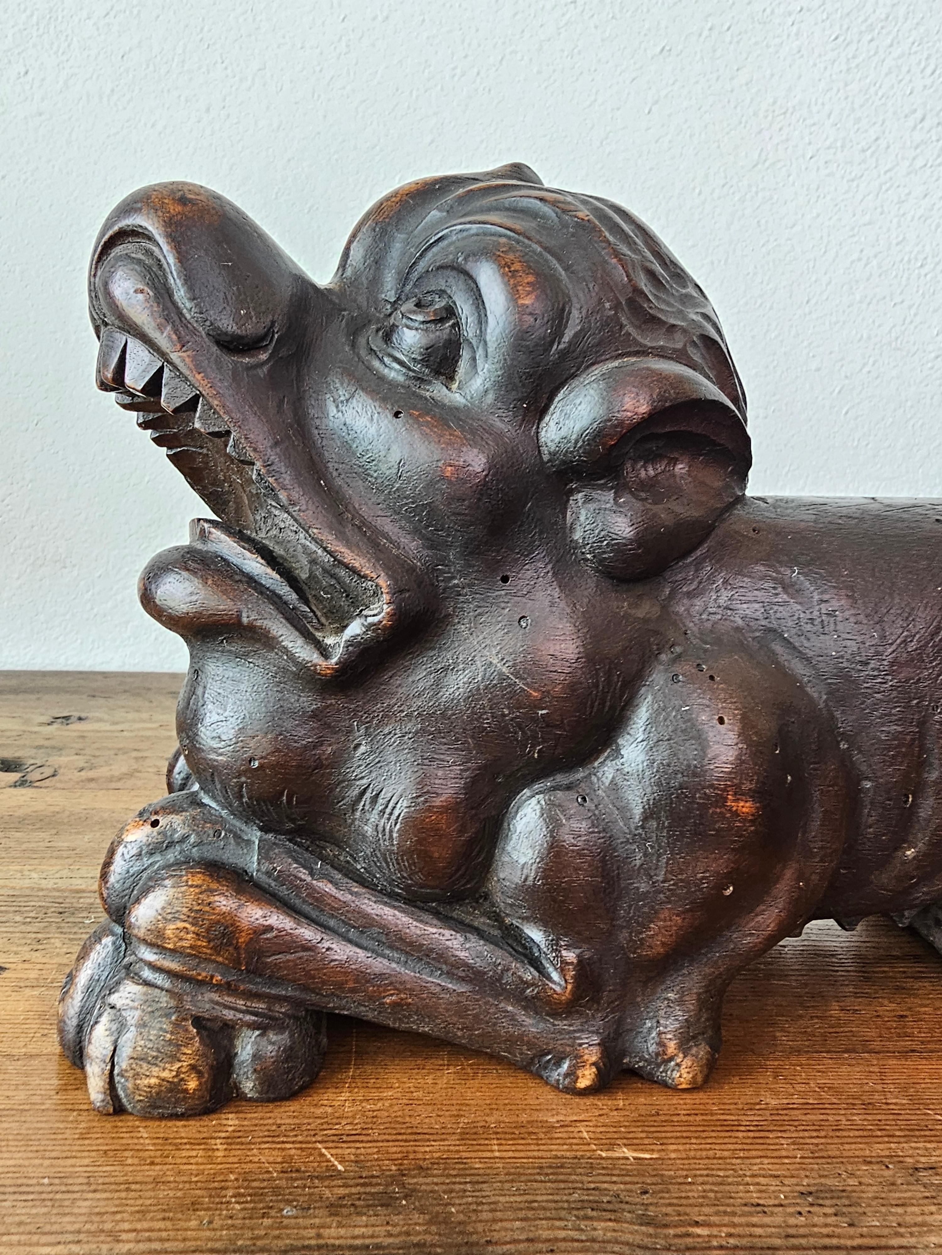 Antiguo Par Europeo Renacimiento Gótico Grotesco Figura León Arquitectónico en venta 2