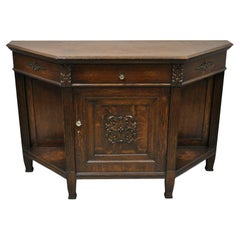 Antiguo Renacimiento Europeo de Madera de Roble Buffet Consola Gabinete Servidor