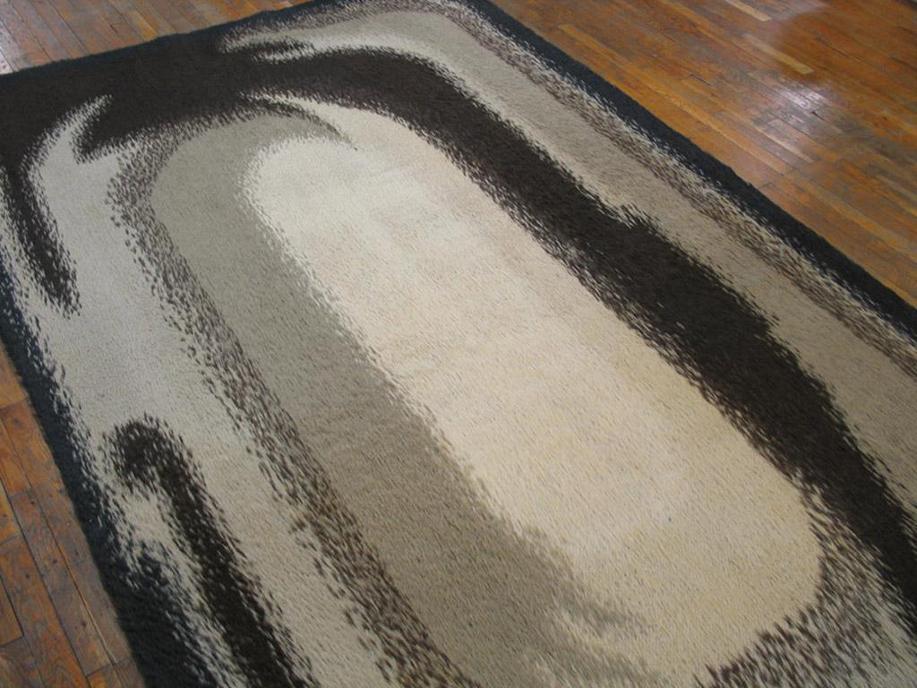 Mid-20th Century Mid 20th Century Swedish Rya Carpet ( 6' x 9'8