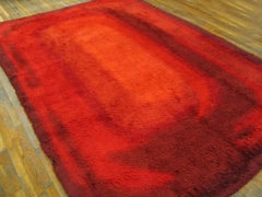 Rugs On Net Red Vintage Mid-Century Swedish Scandinavian Rya Shag Rug Carpet