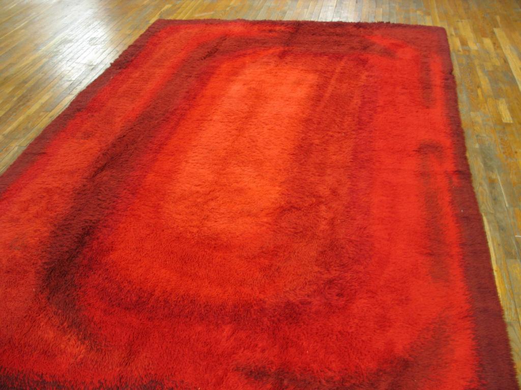 Mid 20th Century Swedish Rya Carpet ( 8' x 11'6