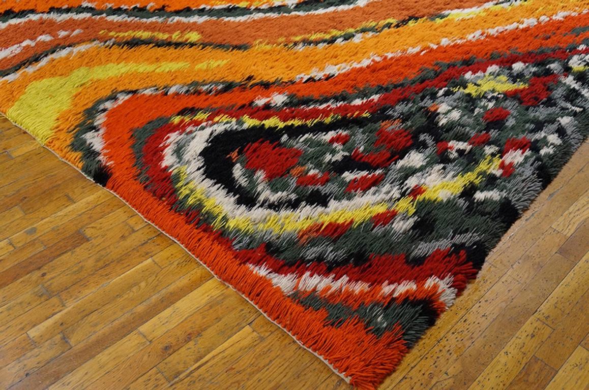 Mid 20th Century Swedish Rya Carpet ( 9' x 10'10