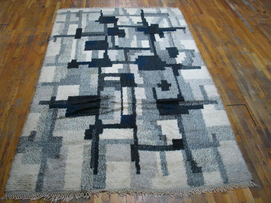 Mid 20th Century Swedish Rya Carpet ( 5'10