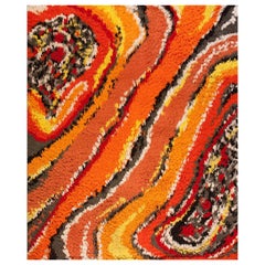 Mid 20th Century Swedish Rya Carpet ( 9' x 10'10" - 275 x 330 cm )