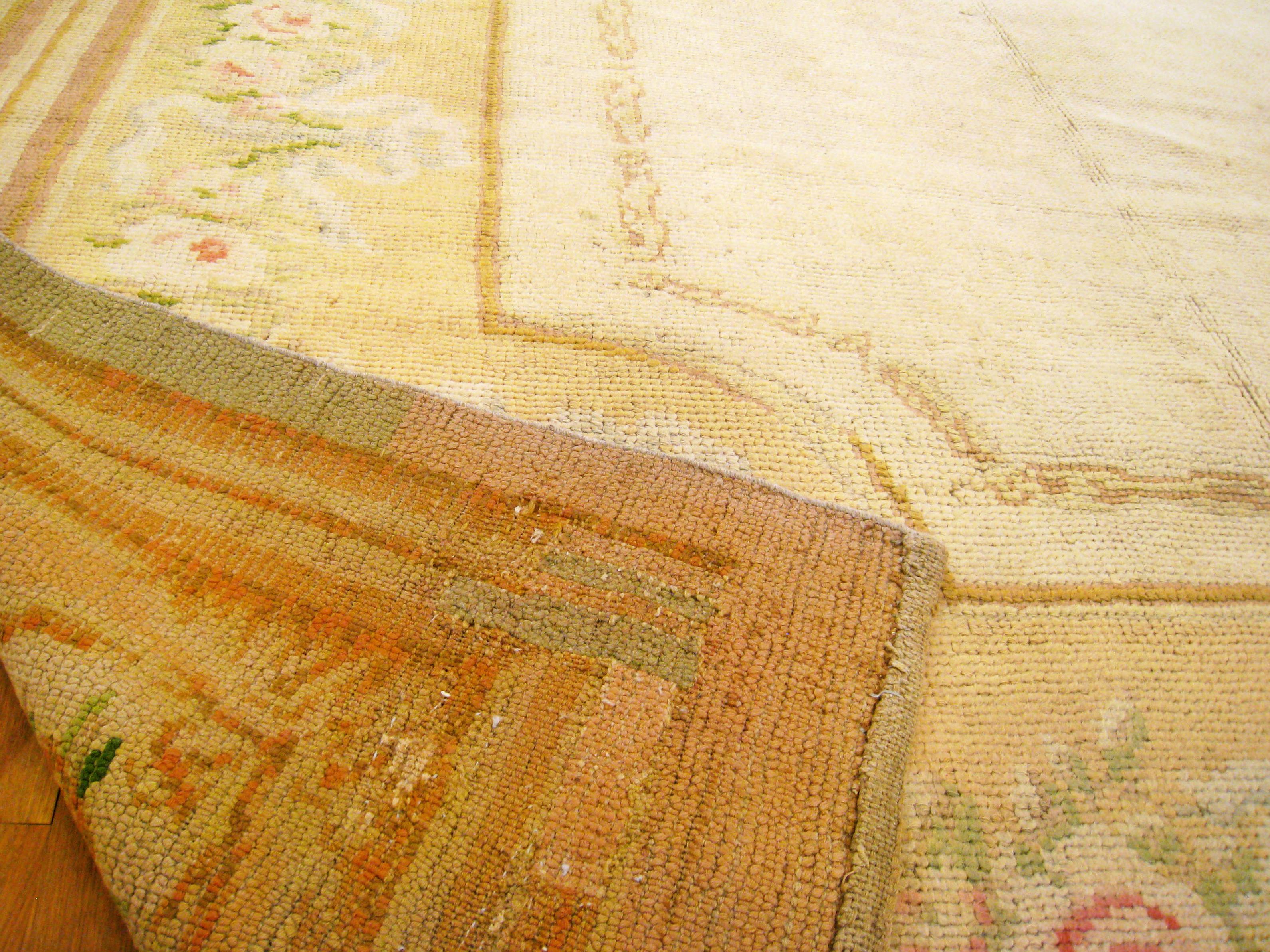 Antique European Savonnerie Oriental Carpet For Sale 5