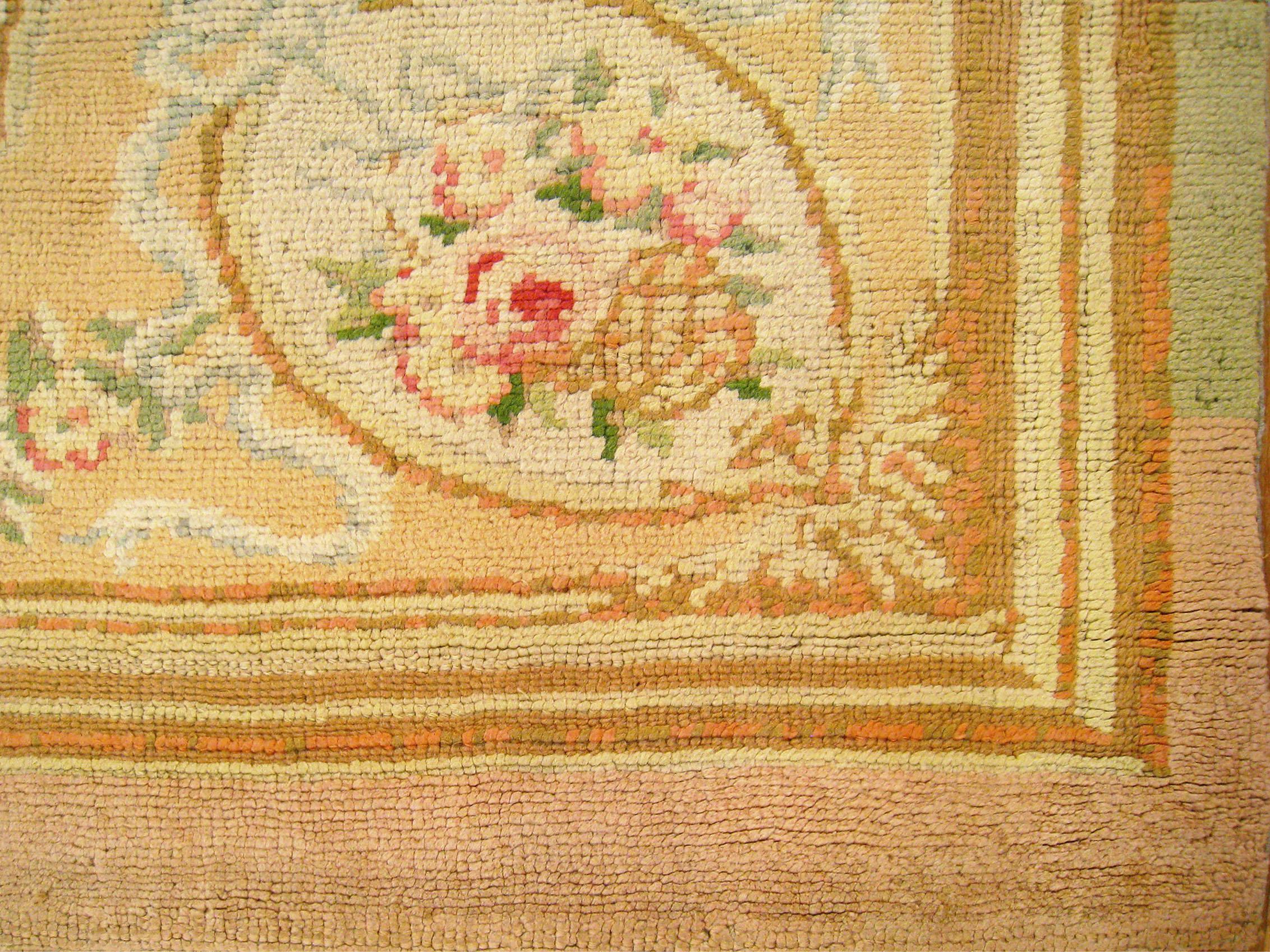 Late 19th Century Antique European Savonnerie Oriental Carpet For Sale