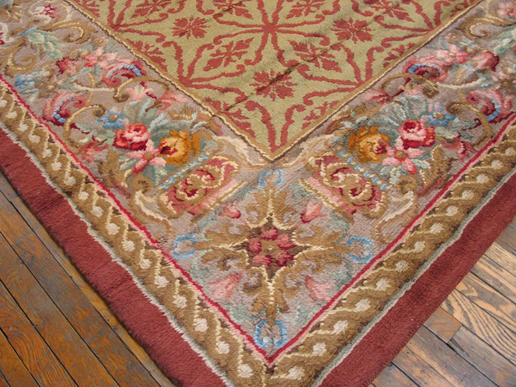 Spanish Antique European Savonnerie Rug For Sale