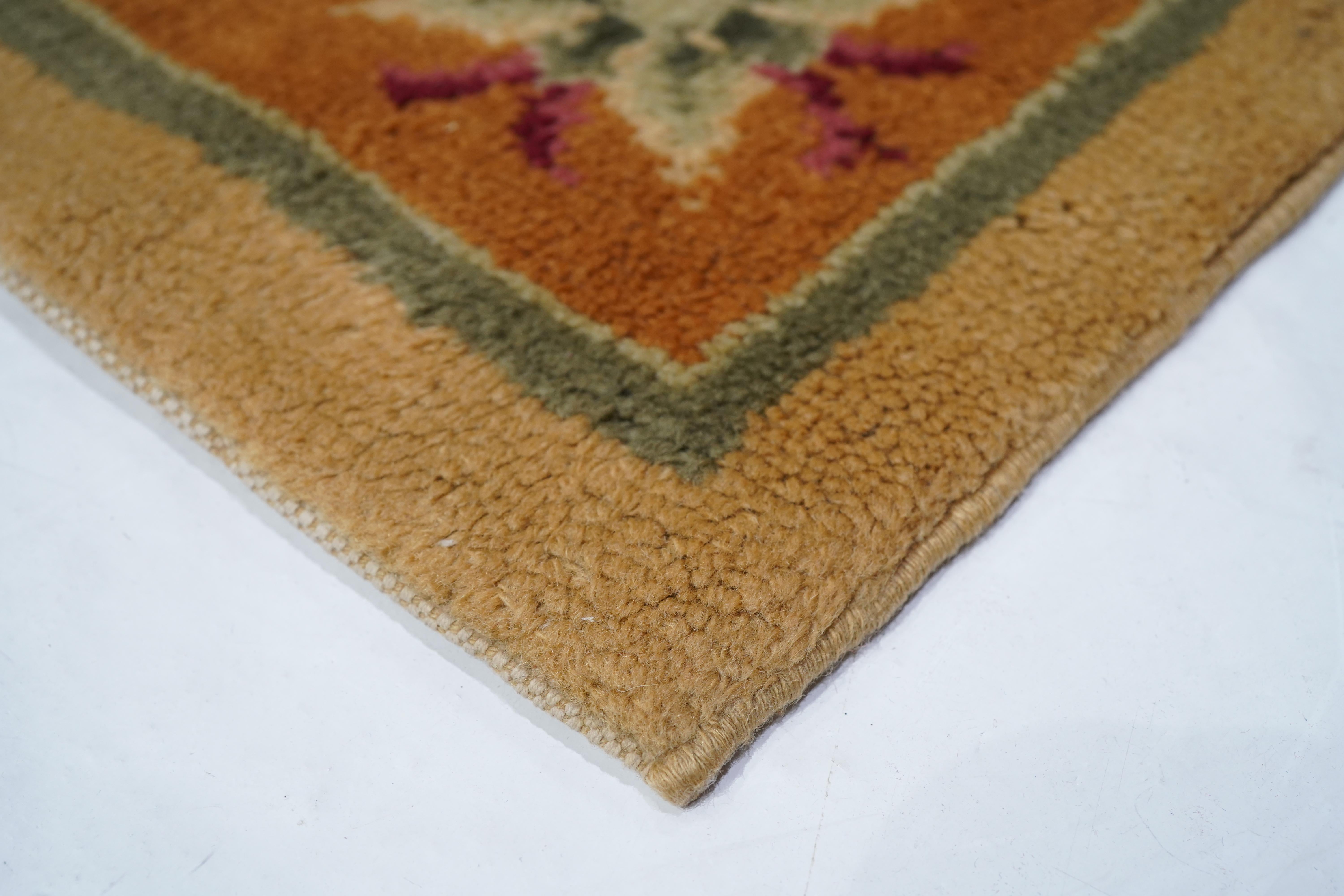 Alfombra Savonnerie Europea Antigua 13'5