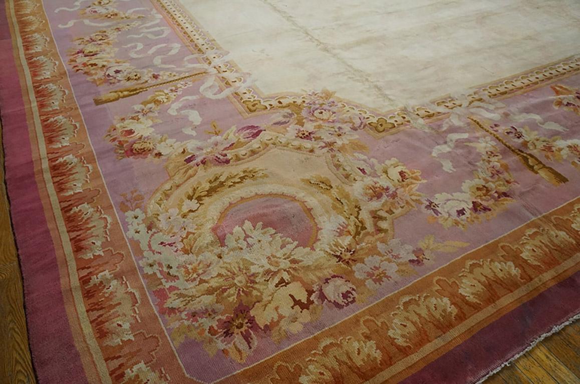 French Antique European Savonnerie Rug For Sale