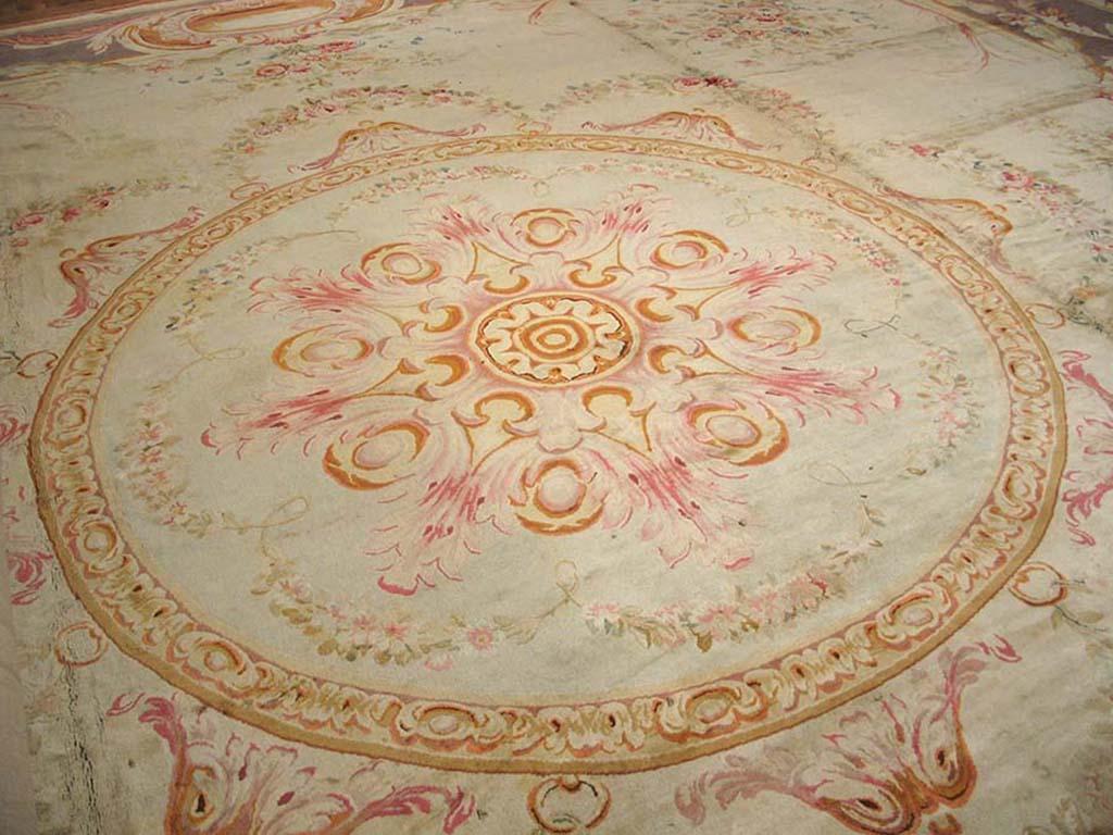 Hand-Knotted Antique European Savonnerie Rug For Sale