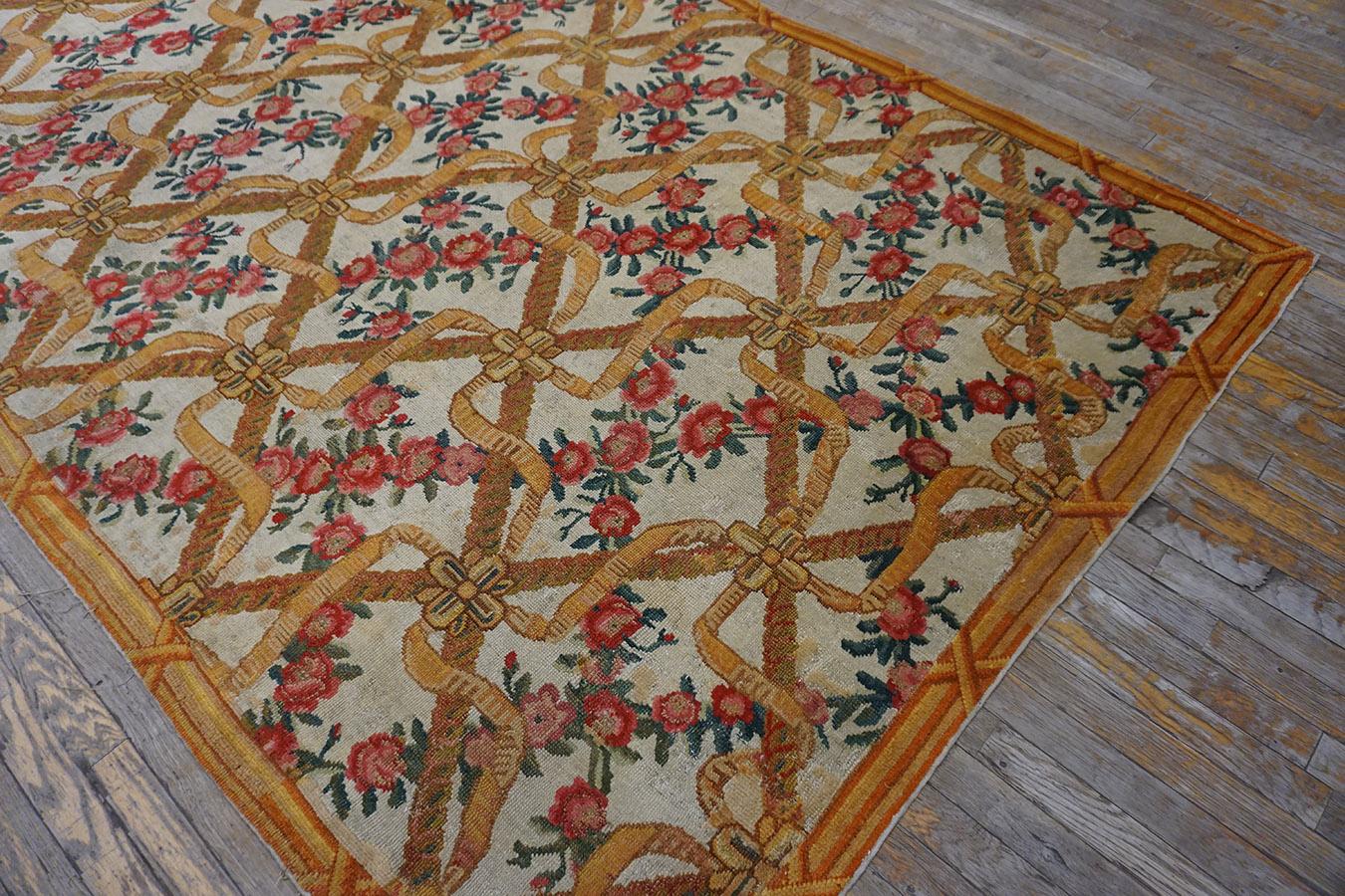 Hand-Woven 18th Century French Savonnerie Carpet ( 5'6
