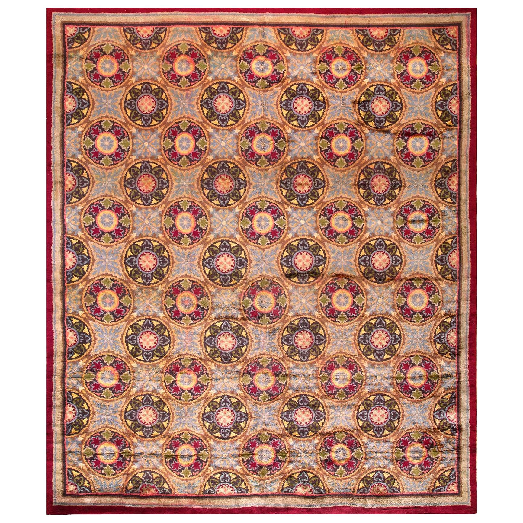 Early 20th Century Spanish Savonnerie Carpet ( 11'2" x 13'8" - 340 x 417 )