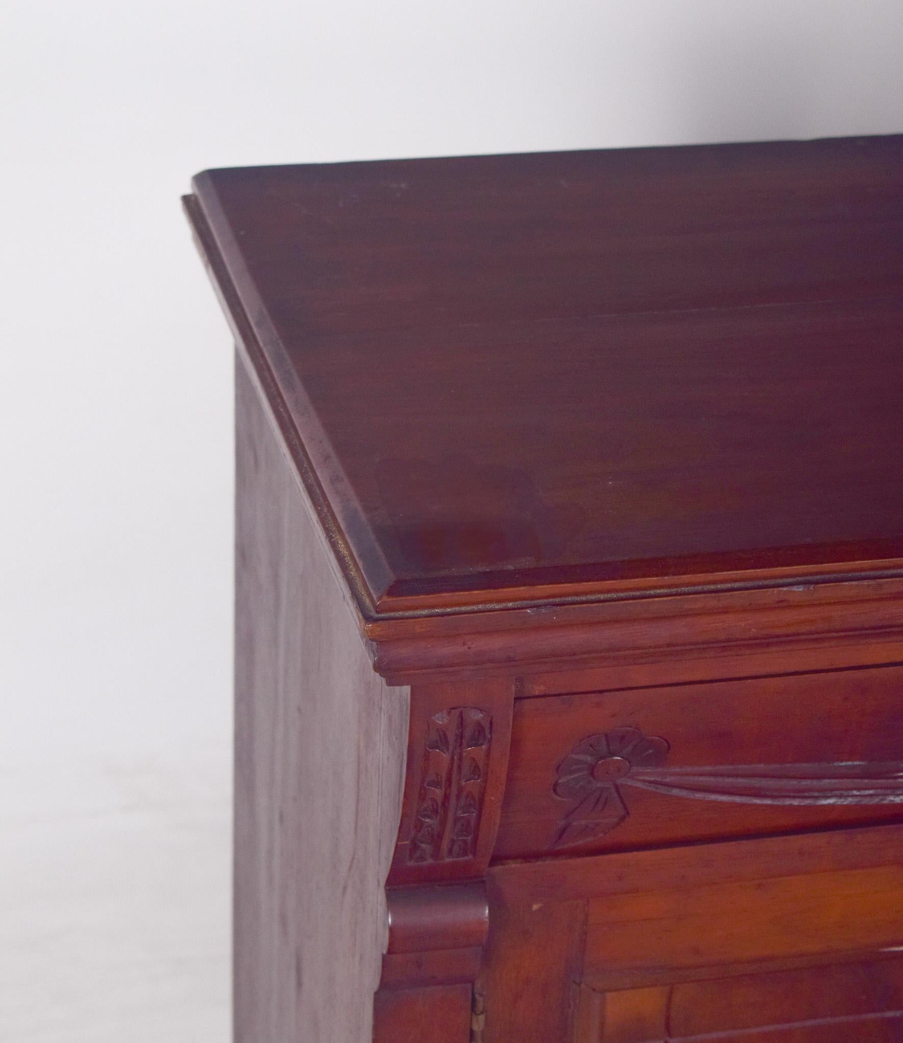 Antique European Sideboard In Dark Wood For Sale 2