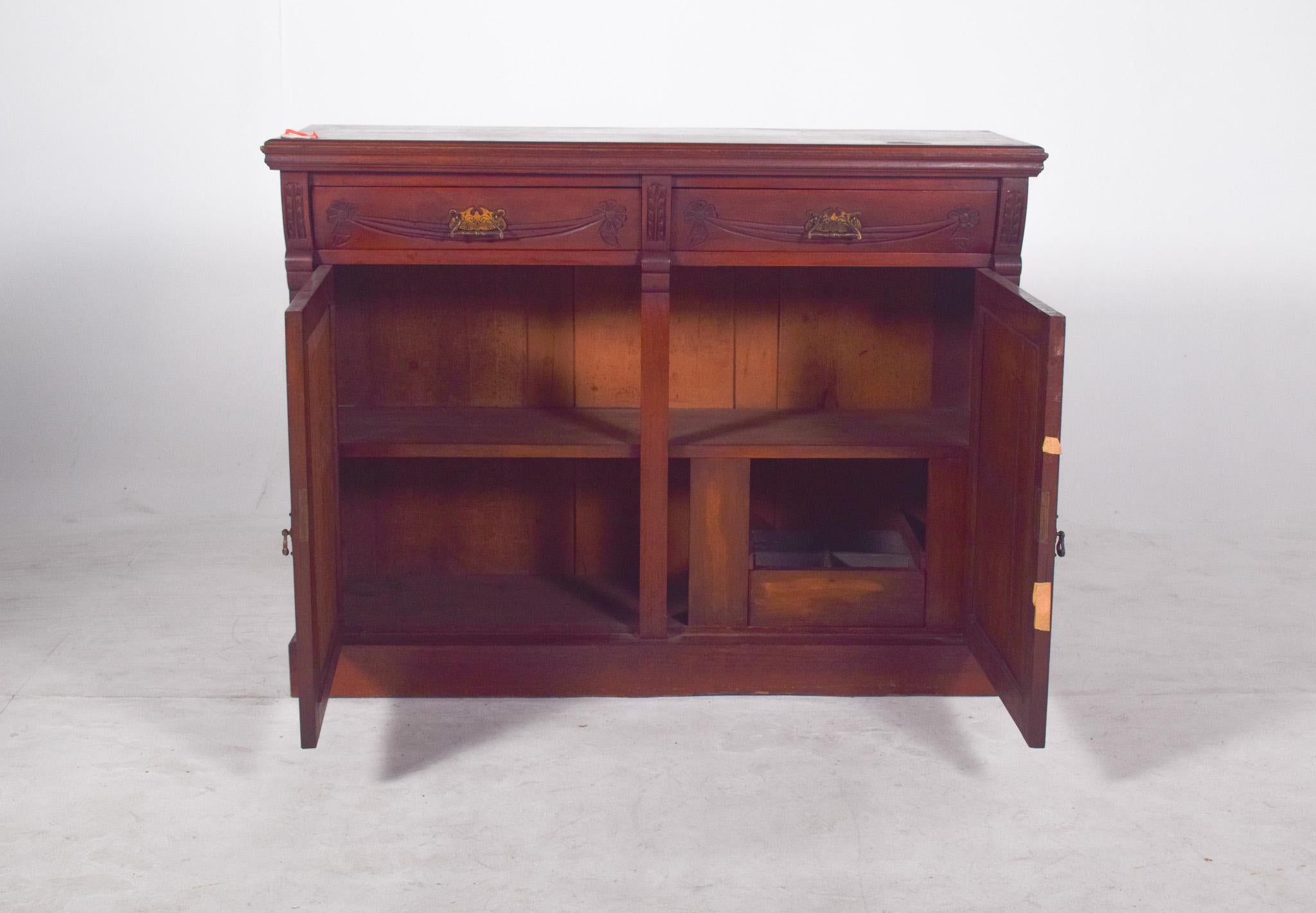 Antique European Sideboard In Dark Wood For Sale 3
