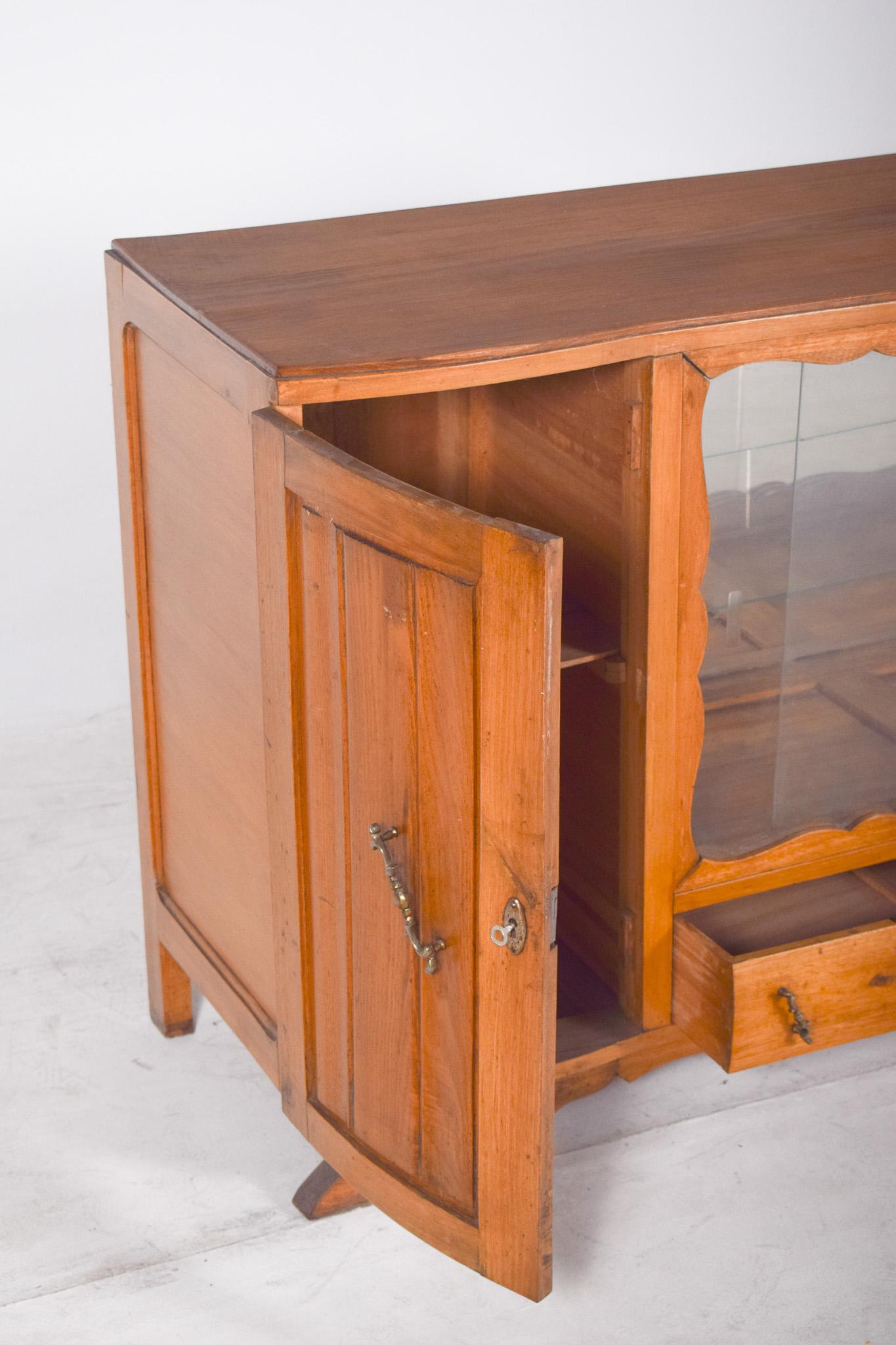 Antique European Sideboard with Display Case For Sale 3