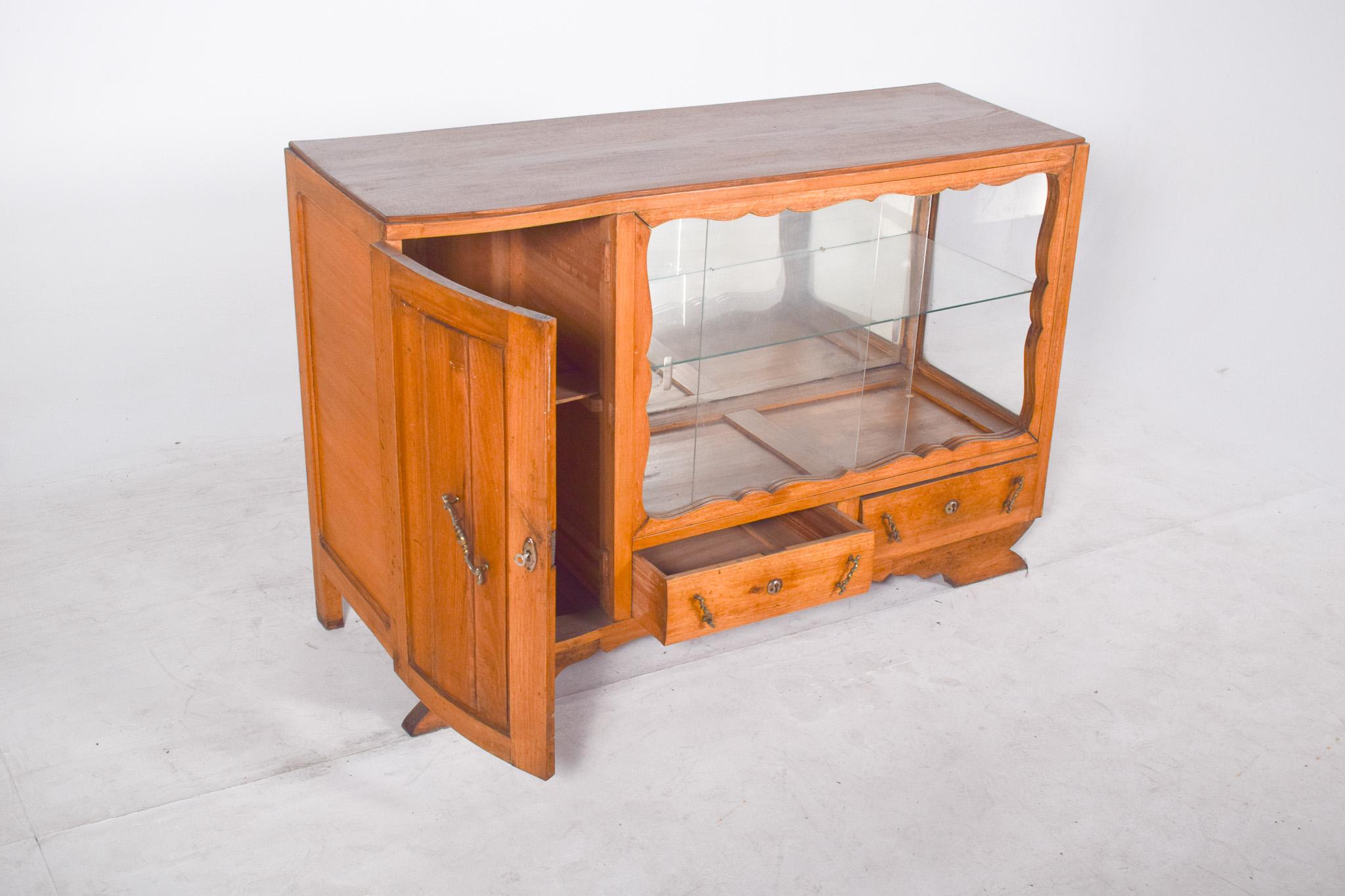 Antique European Sideboard with Display Case For Sale 2