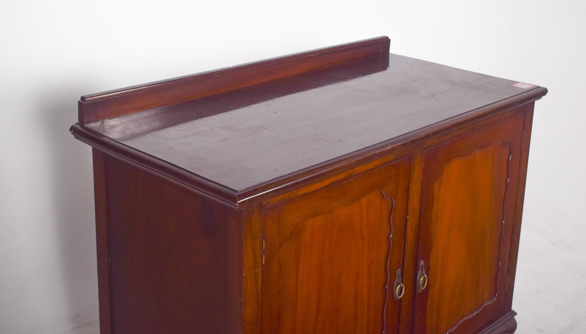 Late Victorian Antique European Sideboard with Two Doors For Sale