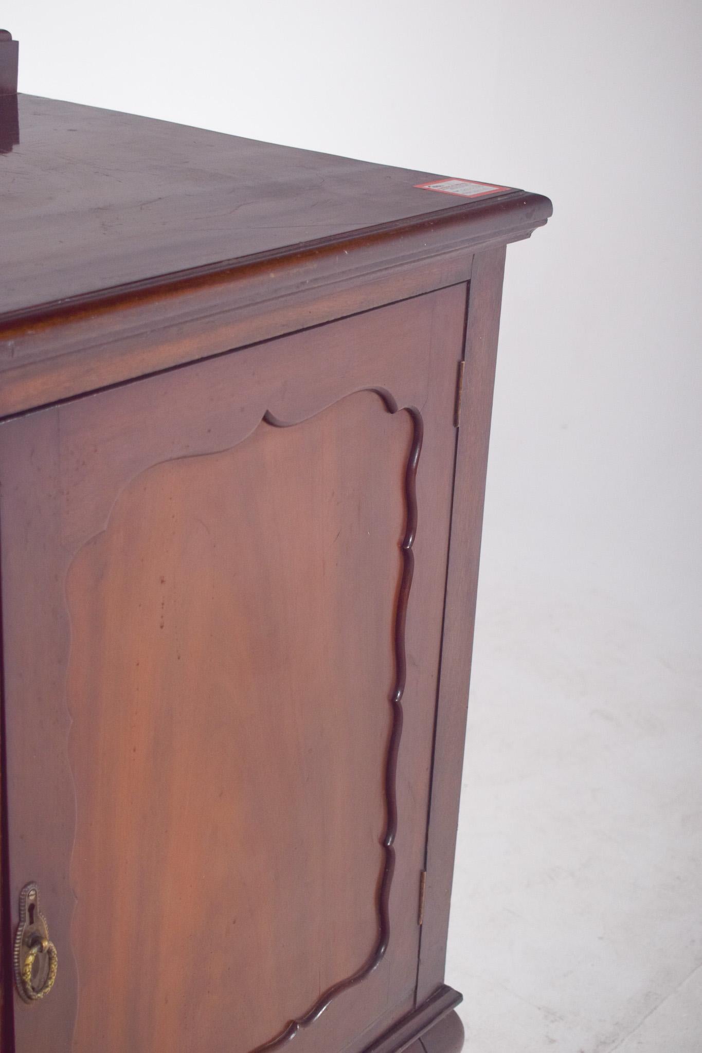 19th Century Antique European Sideboard with Two Doors For Sale