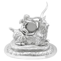 Antique European Silver Combination Centrepiece Sugar Box and Salt