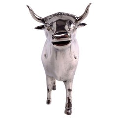 Antique European Silver Cow Creamer