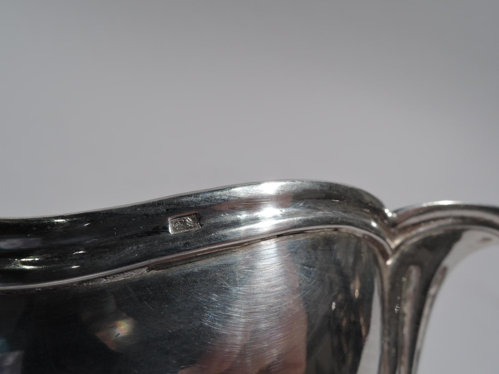 Antique European Silver Sauce Boat in 18th Century Style For Sale 1