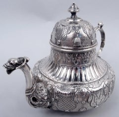 Antique European Silver Teapot in Dutch Rococo Style