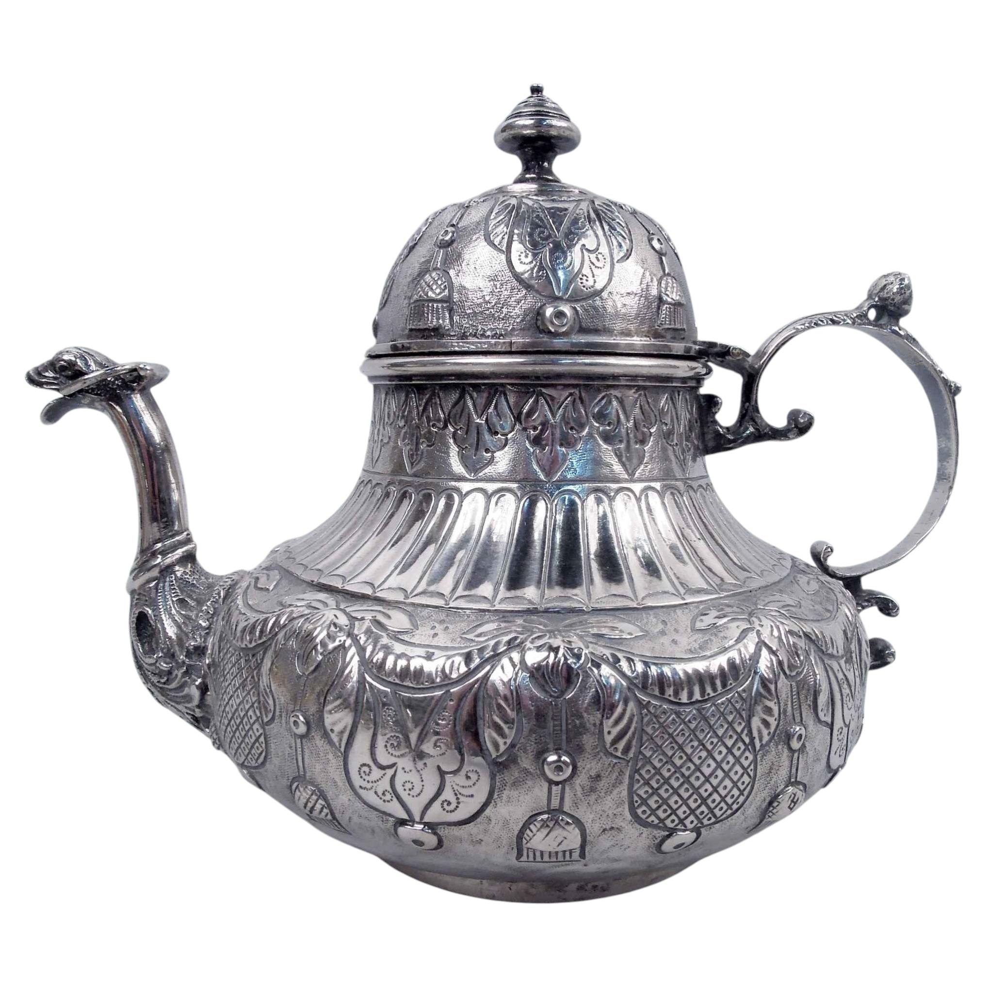 Antique European Silver Teapot in Dutch Rococo Style