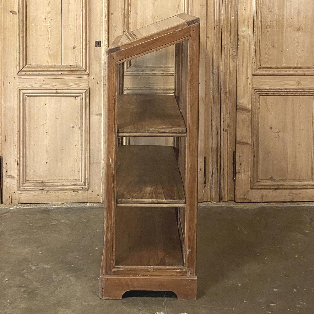 French Antique European Slant Front Store Display Cabinet For Sale